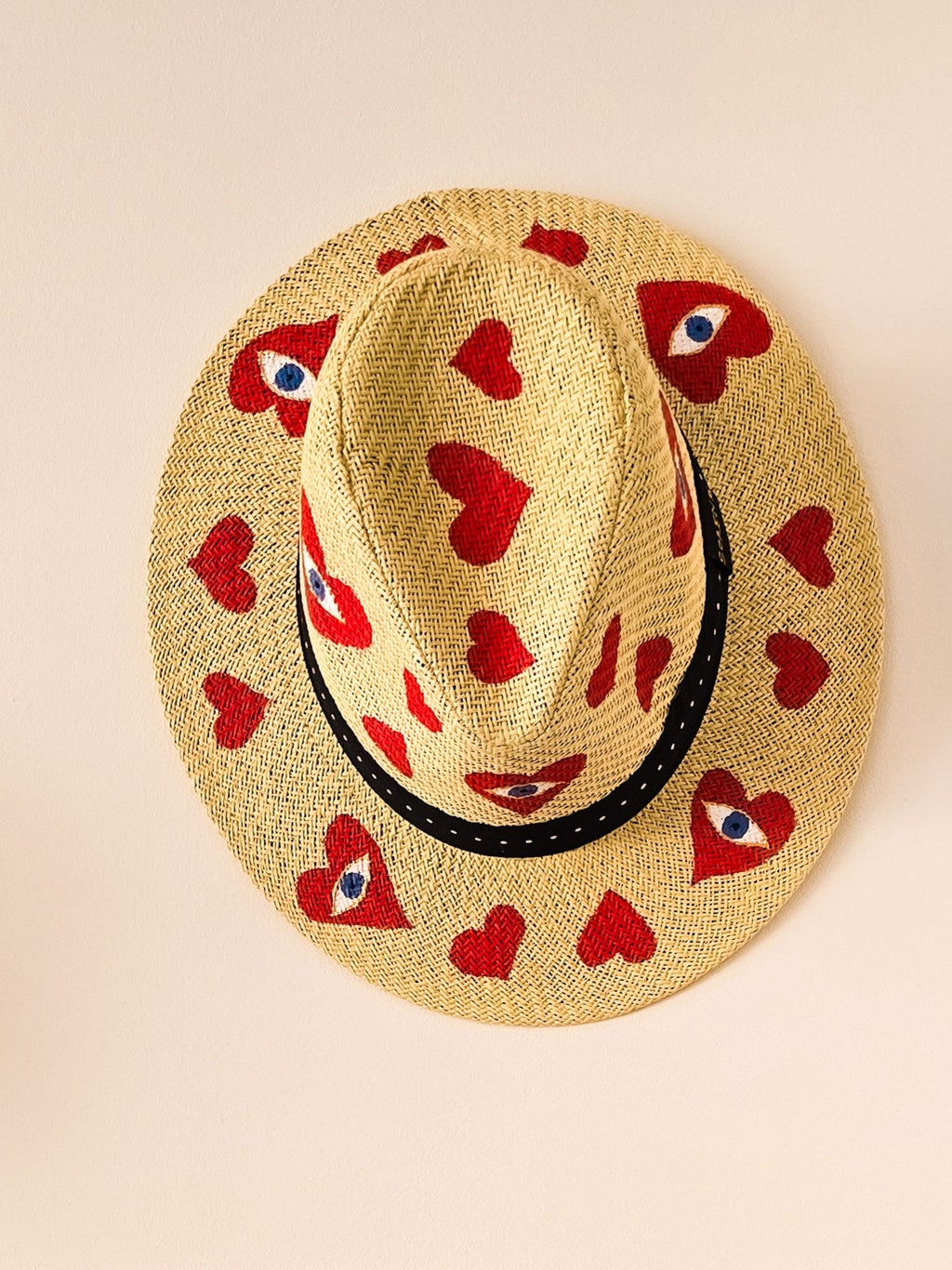 Red Hearts Hat
