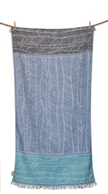 BEACH TOWEL FTELIA P.BLUE & TURQ.& NAVY BLUE