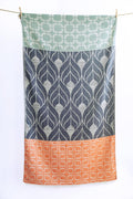 BEACH TOWEL KISSAMOS N.BLUE&CORAL&EUCALYPTUS