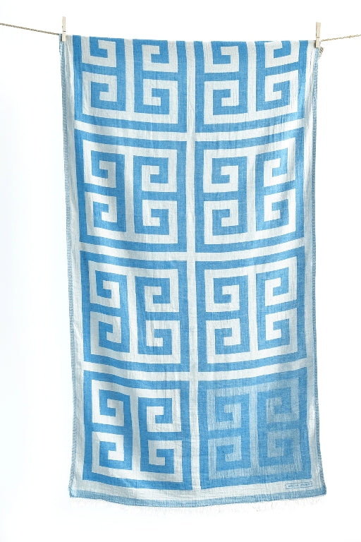BEACH TOWEL MEGALOS MEANDROS PARL.BLUE