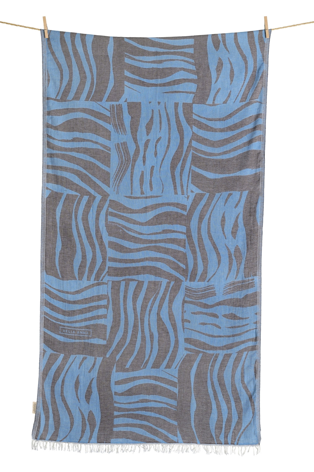 BEACH TOWEL KITHNOS CHOCOLATE & L.BLUE