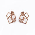 The little squares earrings Rose Gold