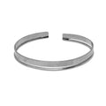 Metal texture minimal bangle Silver