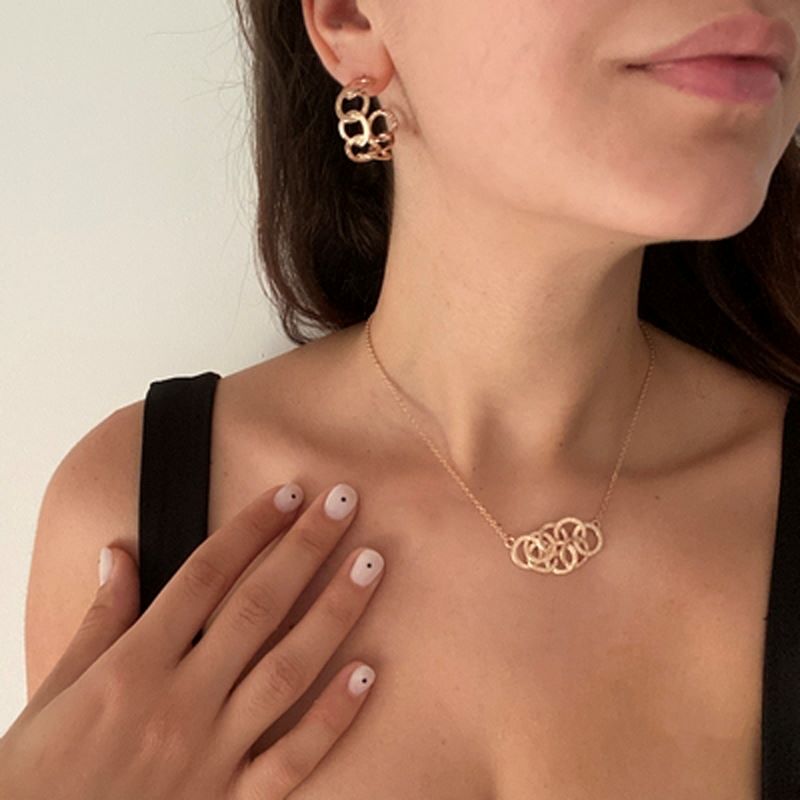 Connecting chain small hoops Gold