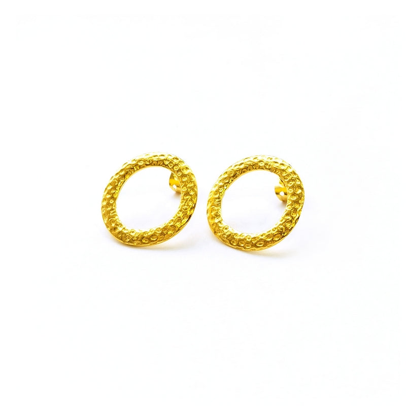 Circular constellation earrings Gold
