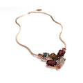 Full of crystal diva necklace Purple