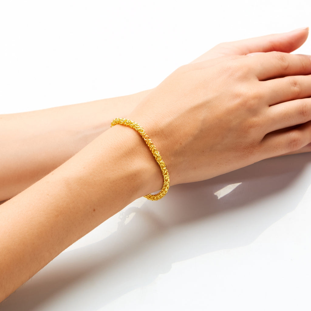 Weave chain bracelet Gold