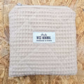 Beige Waffle Mini Zipper Pouch