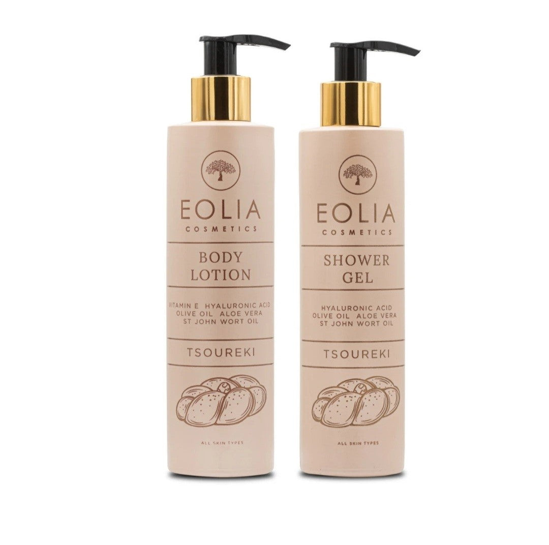 Γαλάκτωμα σώματος Eolia Tsoureki 250ml με υαλουρονικό οξύ & παραδοσιακό άρωμα τσουρέκι. Βαθιά ενυδάτωση & απαλότητα. Αποκτήστε το στο Roots Stories!