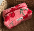 Fluffy Pink Zipper Pouch