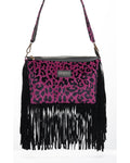 Leopard Magenta Crossbody Bag