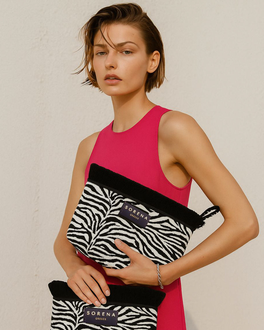 Samiopoula Zebra Clutch