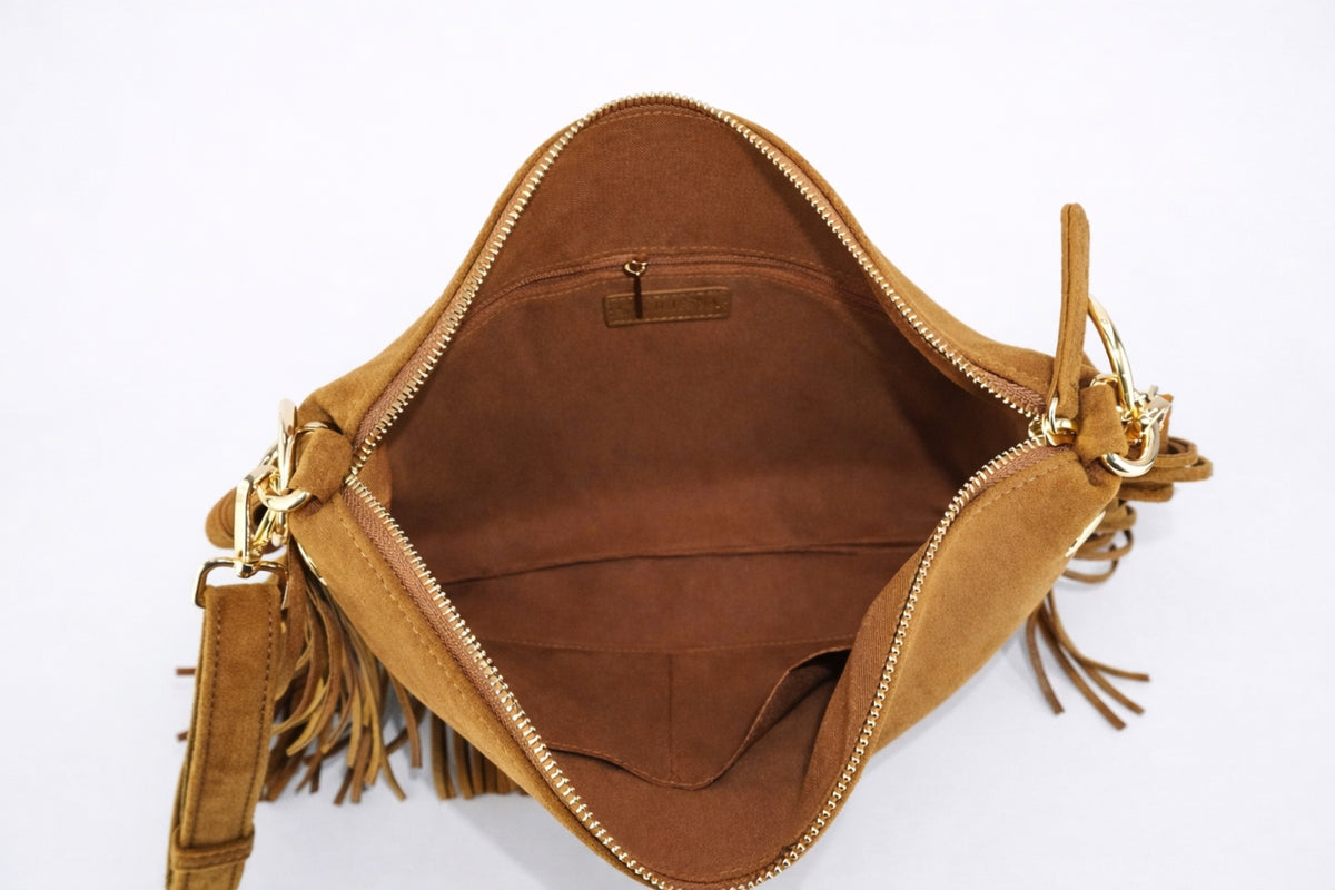 Simona Suede Tamba Crossbody Bag