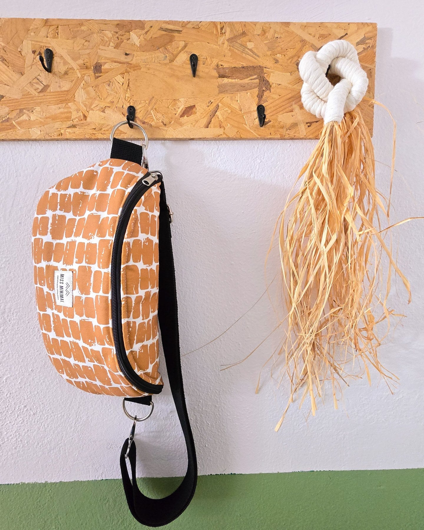 Terracotta Grid Belt Bag