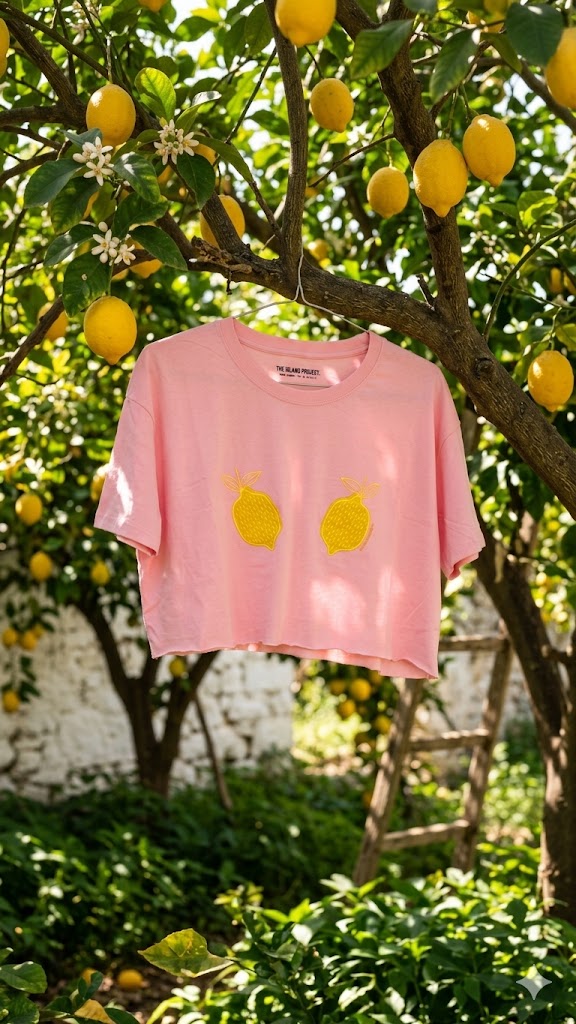 Lemons One-Size Crop-Top