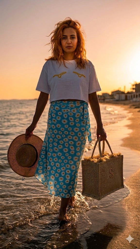 Birds One-Size Crop-Top