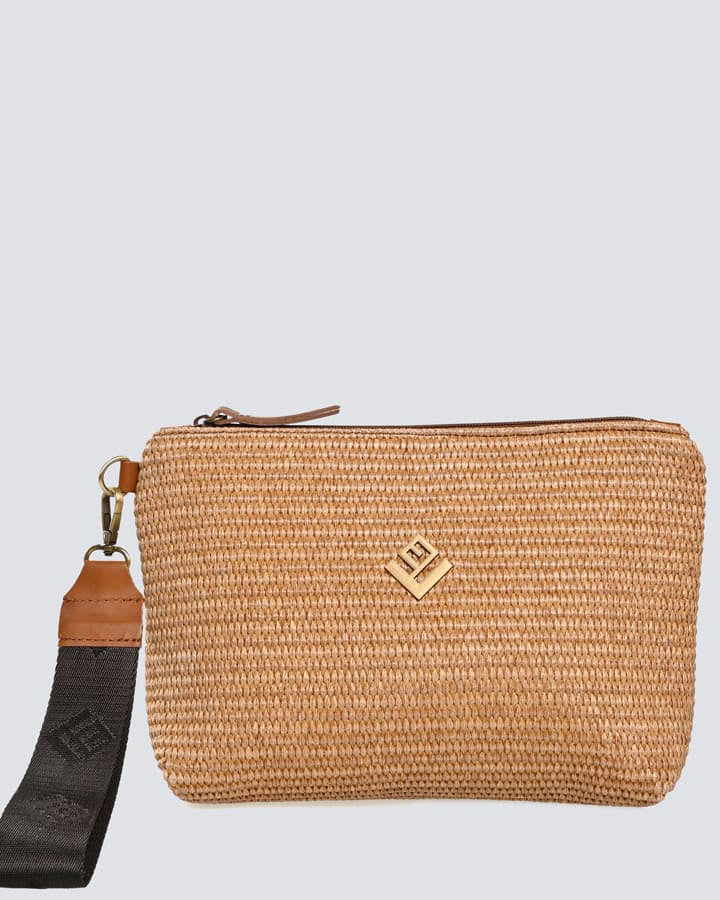 Necessaire Rafia Bag - Tabac