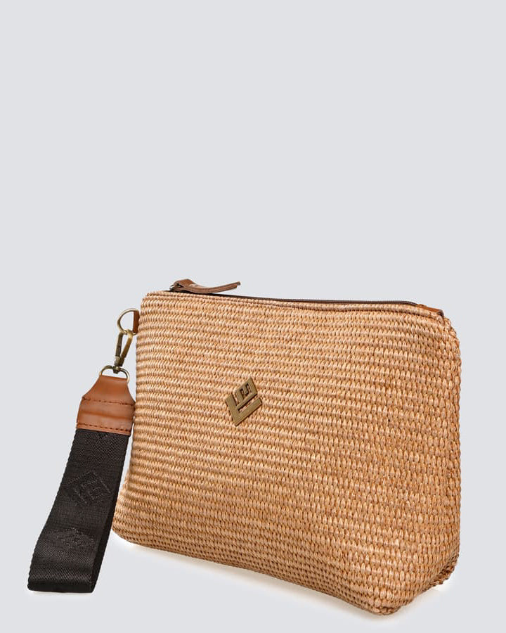 Necessaire Rafia Bag - Tabac