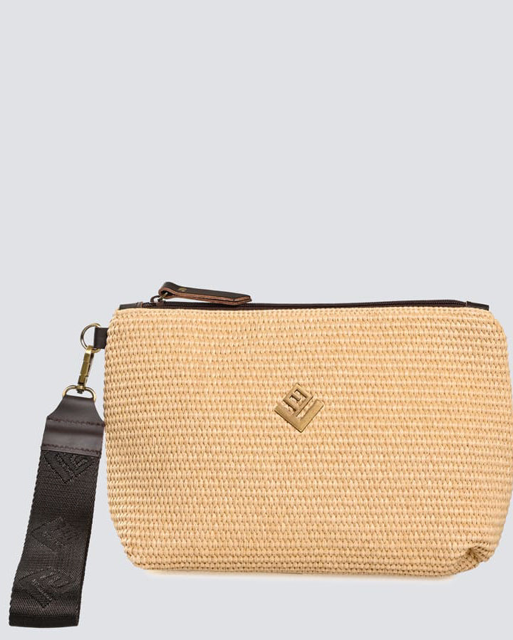 Necessaire Rafia Bag - Beige