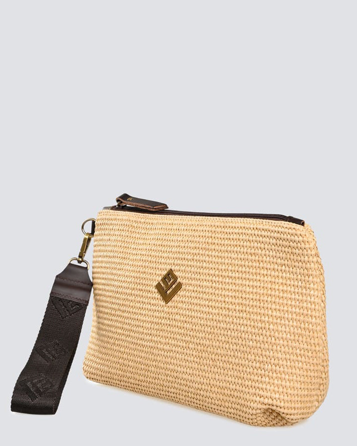 Necessaire Rafia Bag - Beige
