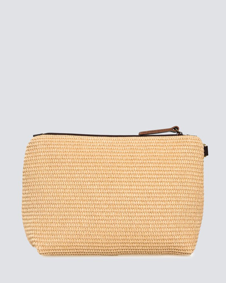 Necessaire Rafia Bag - Beige