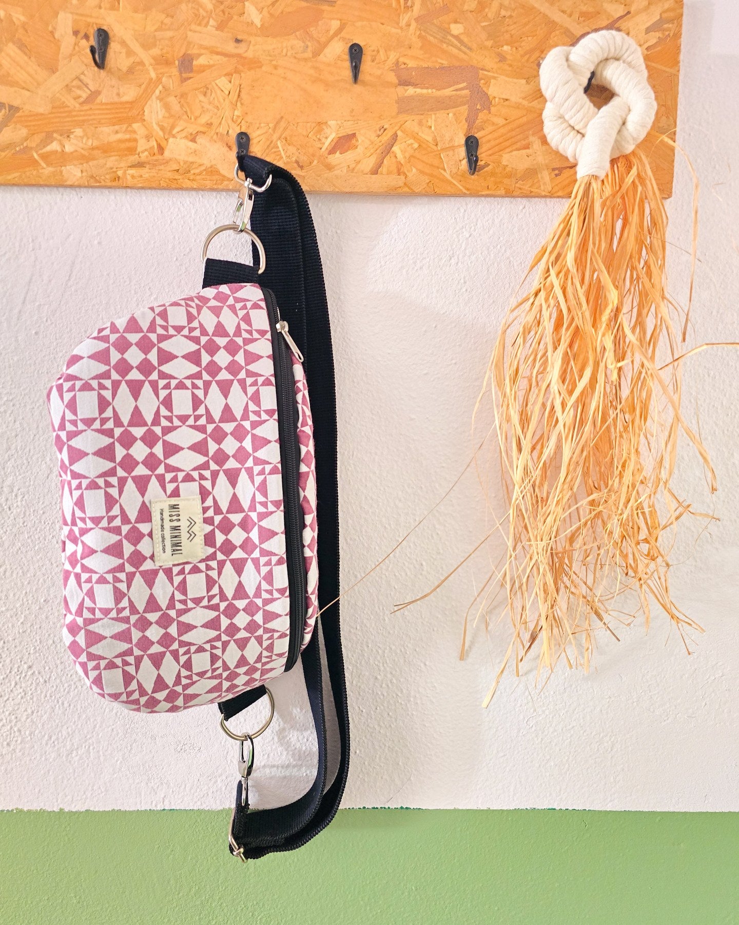 Magenta Mosaic Belt Bag