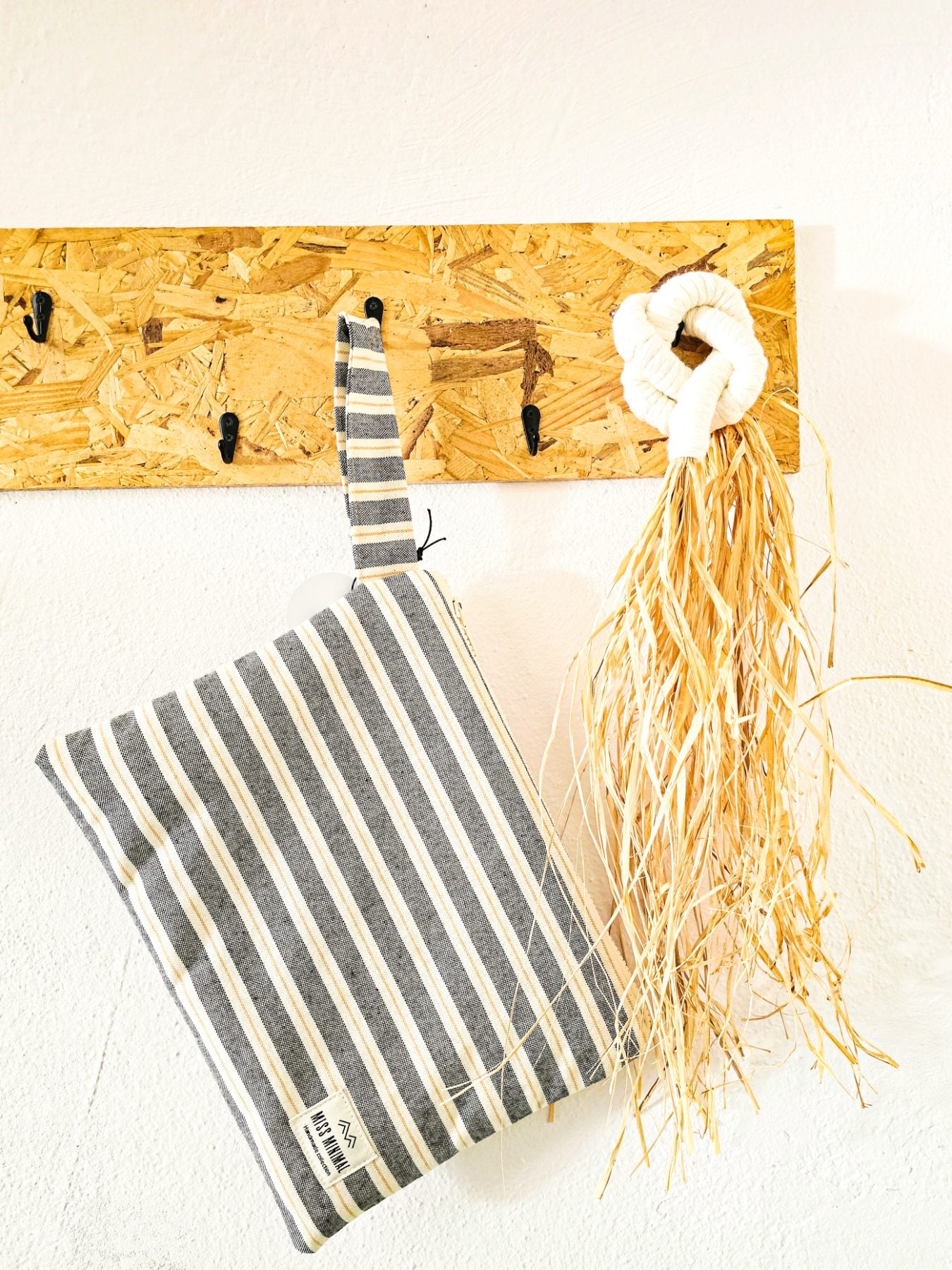 Charcoal Stripe Handbag