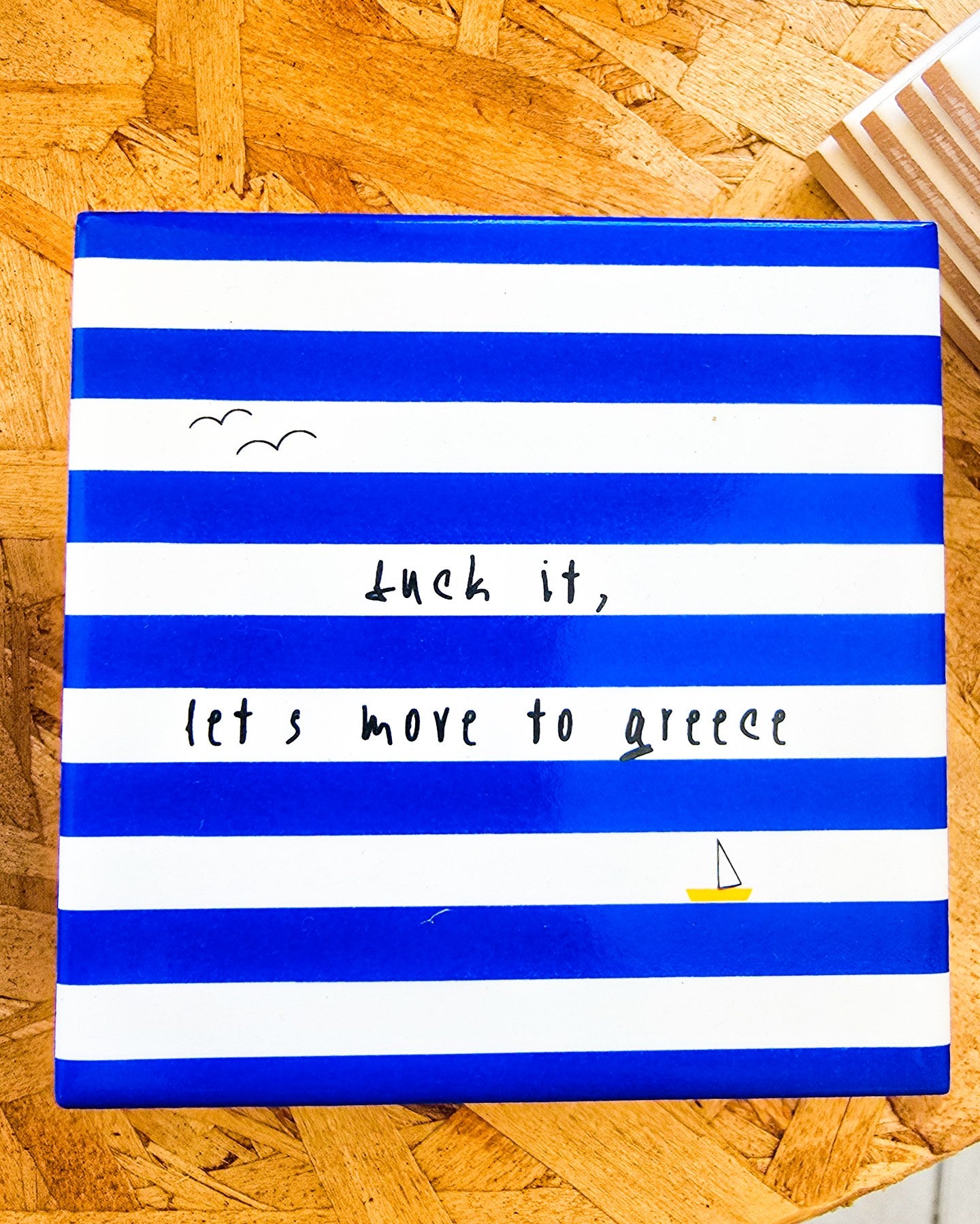 Fuck It, Let's Move to Greece Coaster