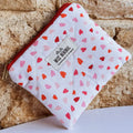 Pink Hearts Mini Zipper Pouch