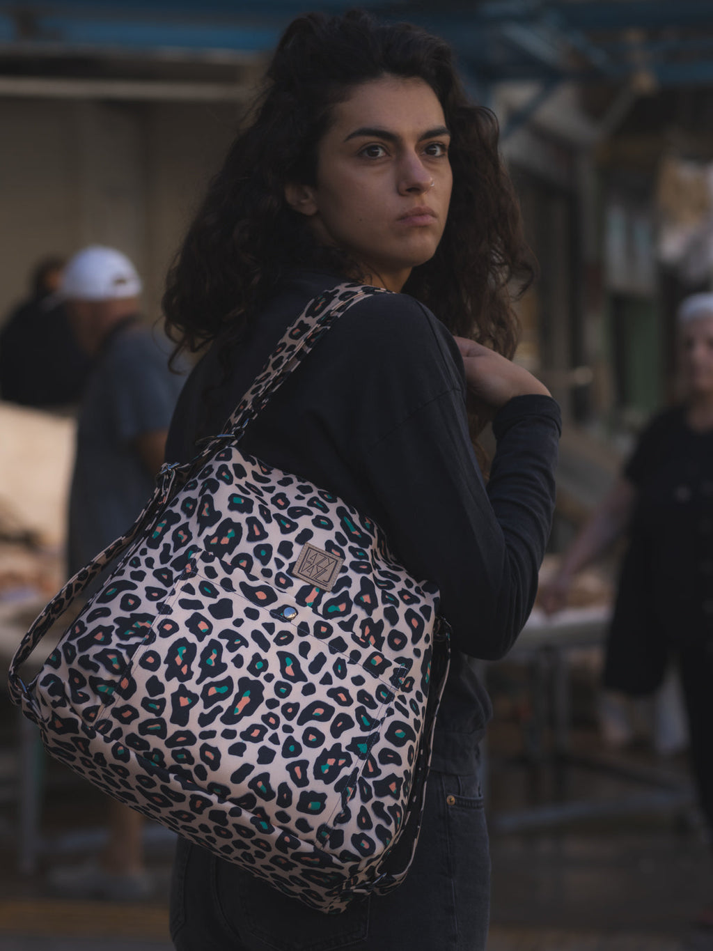 Τσάντα Ώμου Terpsithea Nude Leopard